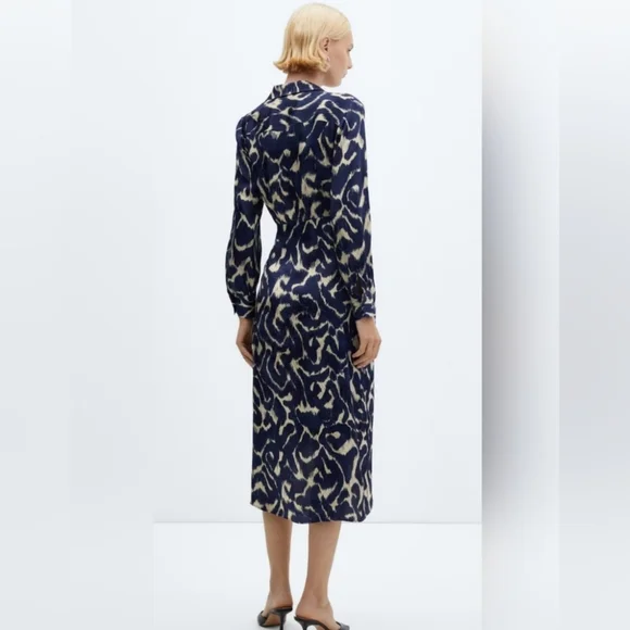 MANGO Satin Wrap Dress - Picture 4 of 6